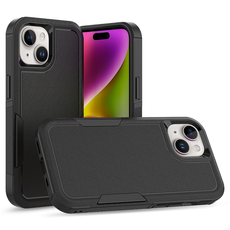 

For iPhone 15 2 in 1 PC + TPU Phone Case(Black)