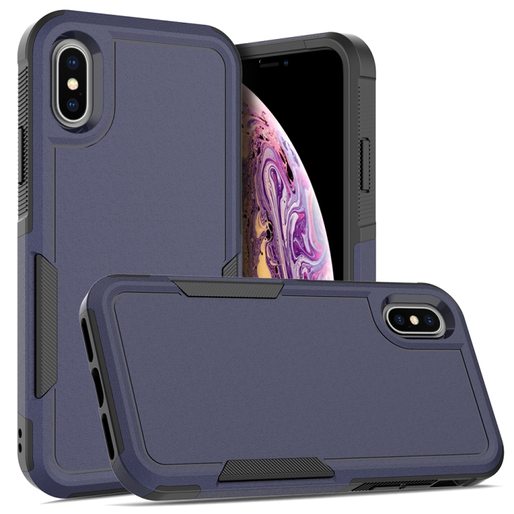 

For iPhone X / XS 2 in 1 PC + TPU Phone Case(Dark Blue)