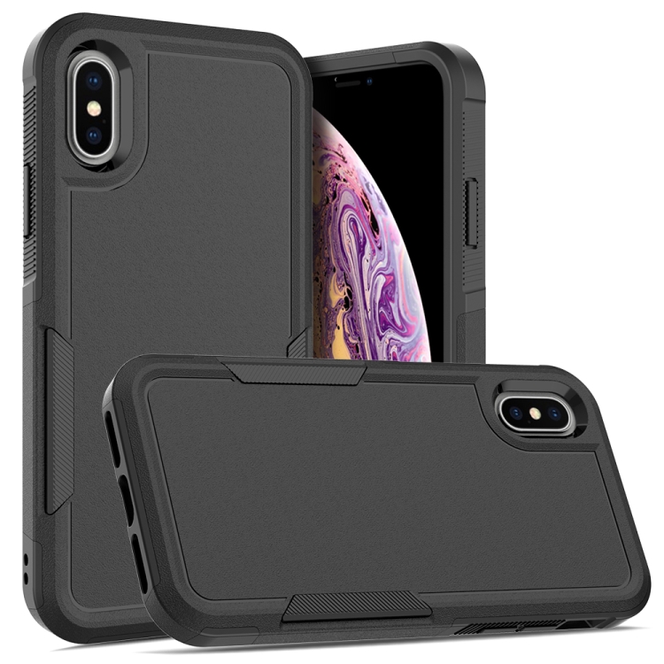 

For iPhone X / XS 2 in 1 PC + TPU Phone Case(Black)