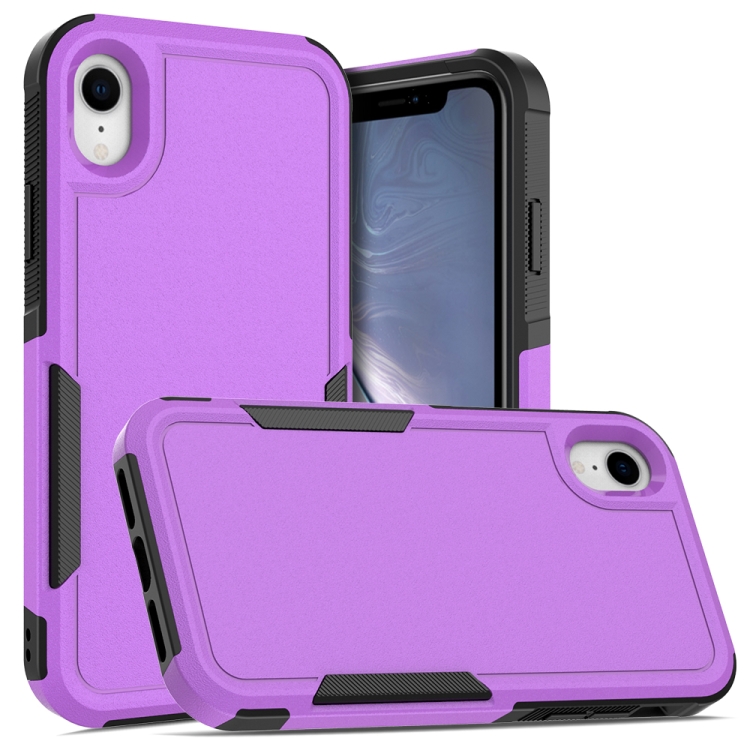 

For iPhone XR 2 in 1 PC + TPU Phone Case(Purple)