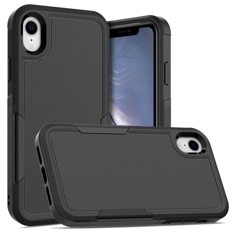 

For iPhone XR 2 in 1 PC + TPU Phone Case(Black)