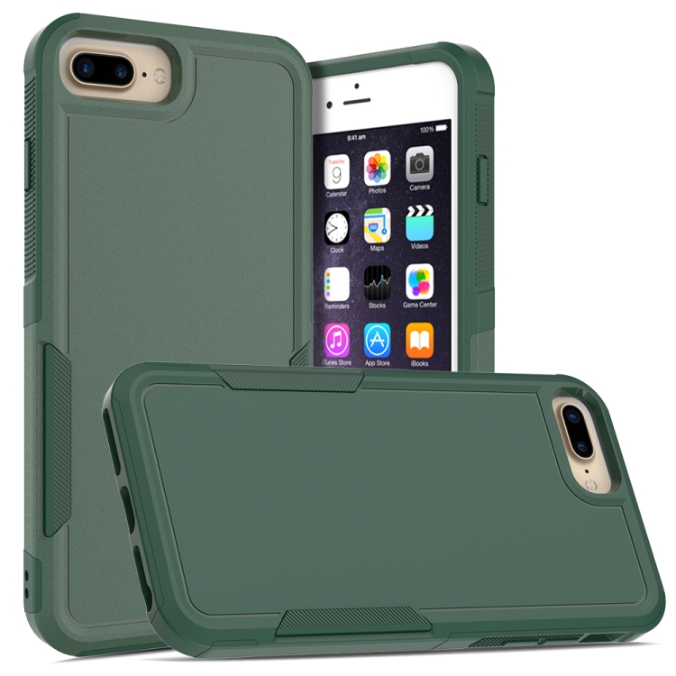 

For iPhone 8 Plus / 7 Plus / 6 Plus 2 in 1 PC + TPU Phone Case(Dark Green)