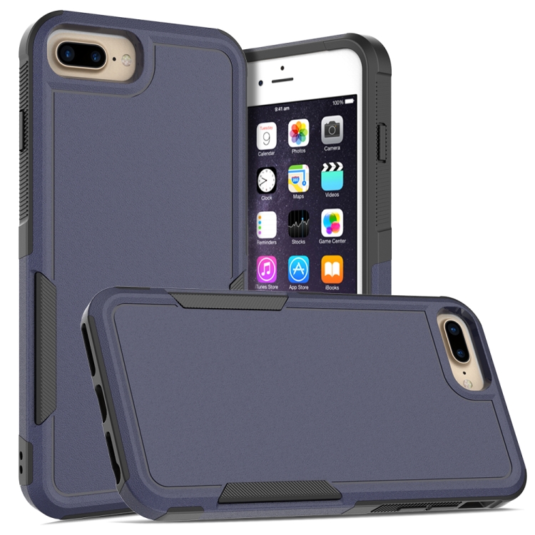 

For iPhone 8 Plus / 7 Plus / 6 Plus 2 in 1 PC + TPU Phone Case(Dark Blue)
