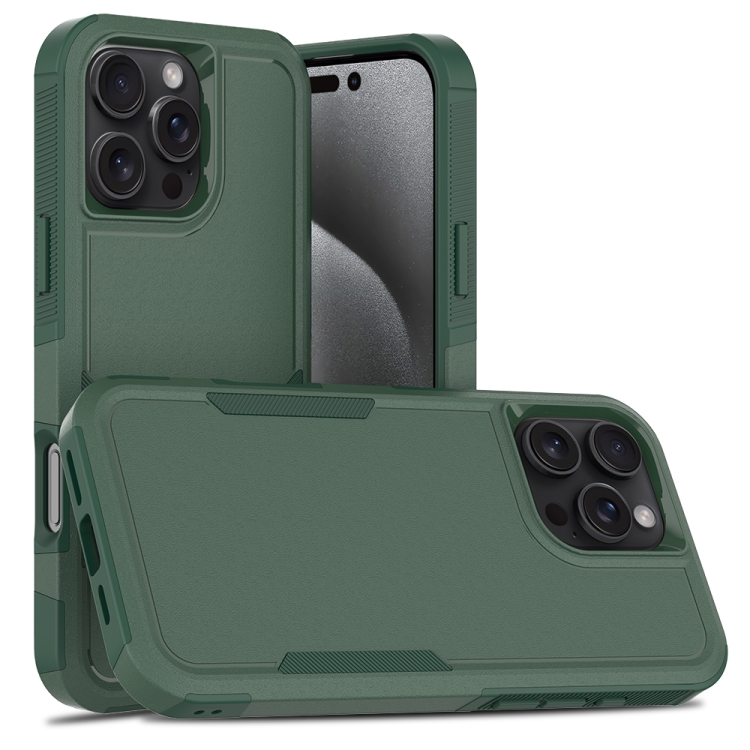 

For iPhone 16 Pro Max 2 in 1 PC + TPU Phone Case(Dark Green)