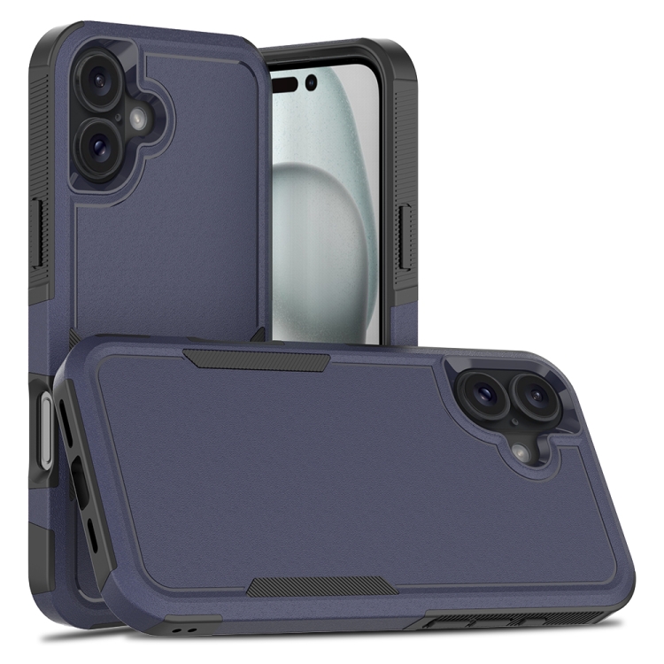 

For iPhone 16 Plus 2 in 1 PC + TPU Phone Case(Dark Blue)