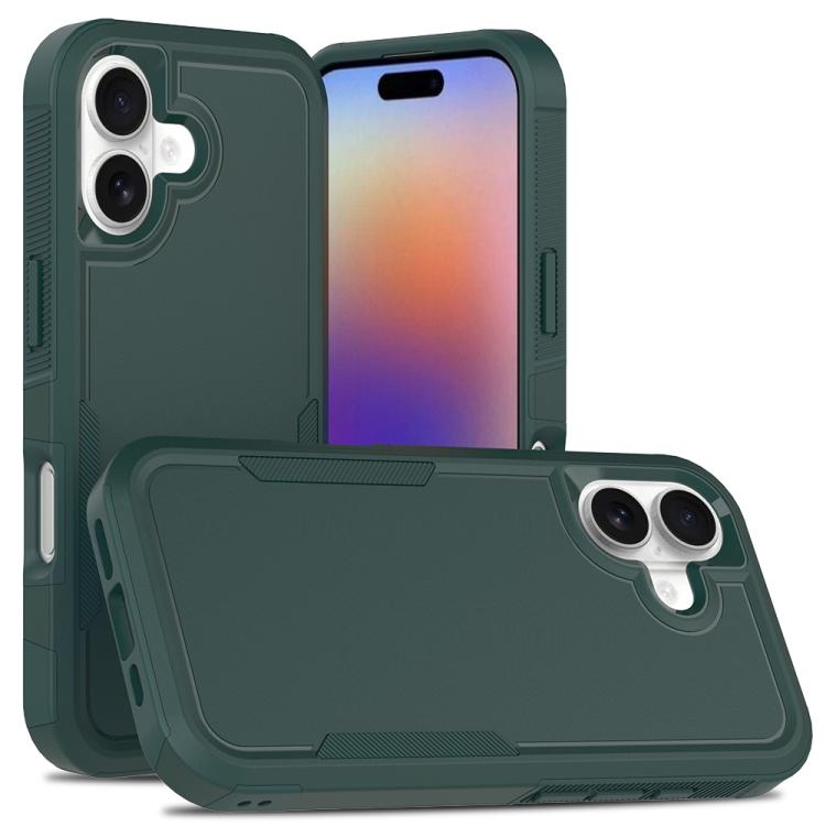 

For iPhone 17 2 in 1 PC + TPU Phone Case(Dark Green)