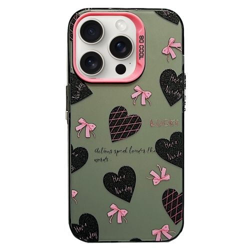 

For iPhone 13 Pro Max Sweet Cool Bow PC Phone Case(Love Heart)