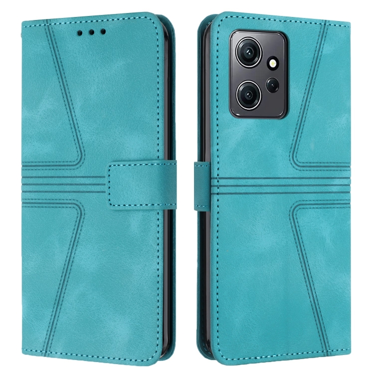 

For Redmi Note 12 4G Global Triangle Solid Color Leather Phone Case(Green)