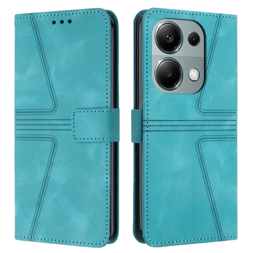 For Xiaomi Redmi Note 13 Pro 4G Triangle Solid Color Leather Phone Case(Green) for xiaomi redmi note 12 turbo texture gradient glass tpu phone case blue