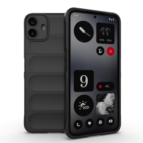 

For Nothing CMF Phone 1 Magic Shield TPU + Flannel Phone Case(Black)