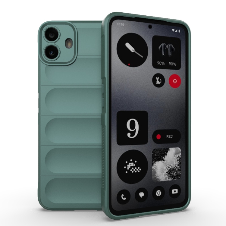 

For Nothing CMF Phone 1 Magic Shield TPU + Flannel Phone Case(Dark Green)