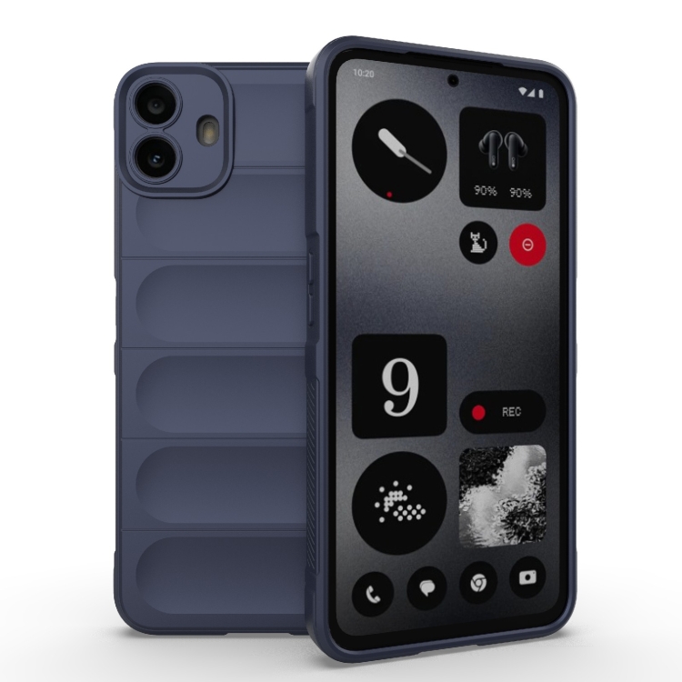 

For Nothing CMF Phone 1 Magic Shield TPU + Flannel Phone Case(Dark Blue)