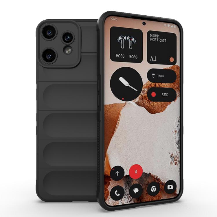 

For Nothing CMF Phone 2 Pro 5G Global Magic Shield TPU + Flannel Phone Case(Black)
