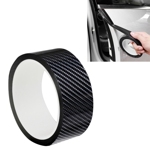 Universal Car Carbon Fiber Tür Anti-Kollisions-Streifenschutzgitter  Verkleidungen Aufkleber Band, Größe: 3 cm x 3