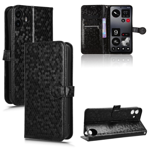 

For Nothing CMF Phone 1 Honeycomb Dot Texture Leather Phone Case(Black)