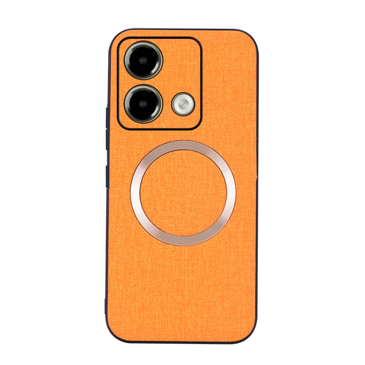 

For Xiaomi Redmi Note 13 5G CD Magsafe Magnetic Cloth Texture Phone Case(Orange)