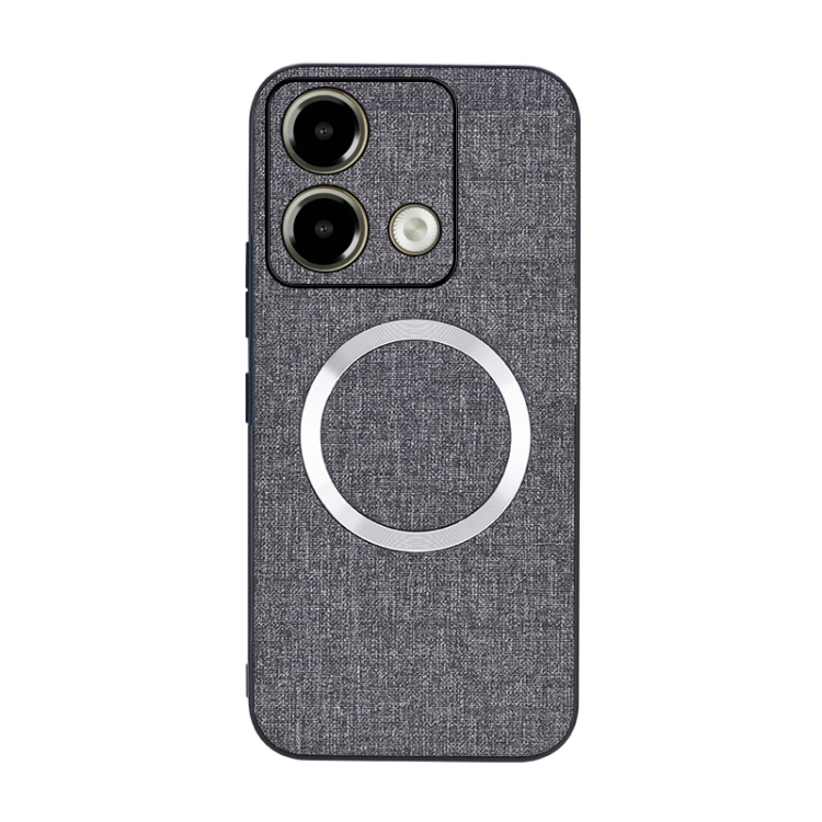 

For Xiaomi Redmi Note 13 5G CD Magsafe Magnetic Cloth Texture Phone Case(Grey)