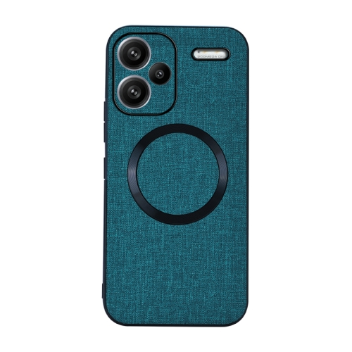 

For Xiaomi Redmi Note 13 Pro+ CD Magsafe Magnetic Cloth Texture Phone Case(Dark Green)