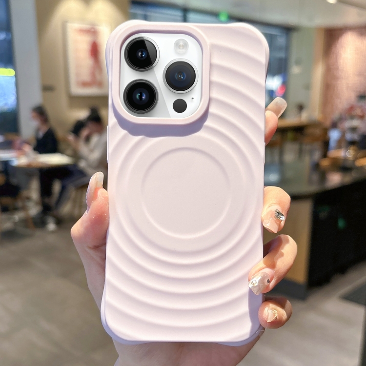 

For iPhone 13 Pro Max Ring Texture TPU Phone Case(Light Purple)