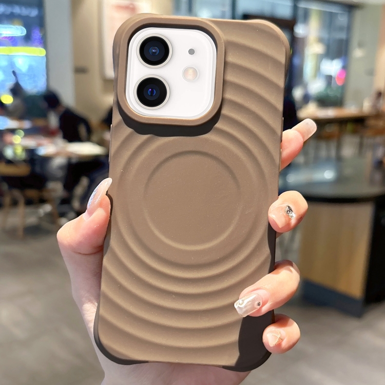 

For iPhone 11 Ring Texture TPU Phone Case(Khaki)
