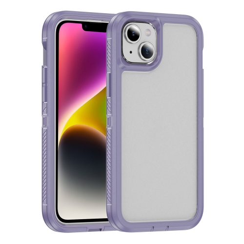 

For iPhone 14 Guard Life Waterproof Frosted Phone Case(Light Purple)