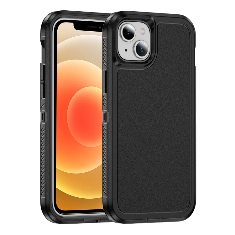 

For iPhone 12 Guard Frosted Double Layer Phone Case(Black)
