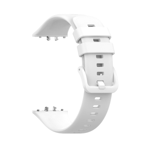 

For Samsung Galaxy Fit 3 Solid Color Buckle Silicone Watch Band(White)