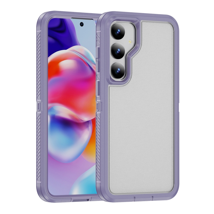 

For Samsung Galaxy S24 5G Guard Frosted Double Layer Phone Case(Light Purple)