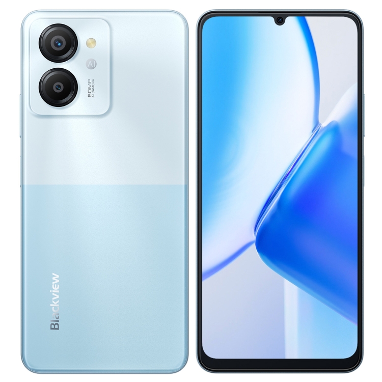 

[HK Warehouse] Blackview COLOR 8, 8GB+256GB, Fingerprint & Face Identification, 6.75 inch Android 13 Unisoc T616 Octa Core up to 2.2GHz, Network: 4G, OTG(Ripple Blue)