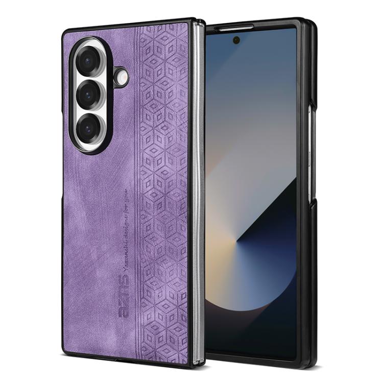 For Galaxy Z Fold8 Ultra 5G AZNS 3D Embossed Skin Feel Phone Case(Purple)