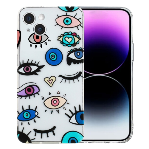 

For iPhone 15 Colorful Painting Pattern TPU Phone Case(Eye Monster)