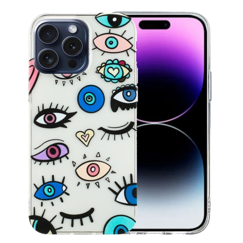 

For iPhone 16 Pro Colorful Painting Pattern TPU Phone Case(Eye Monster)