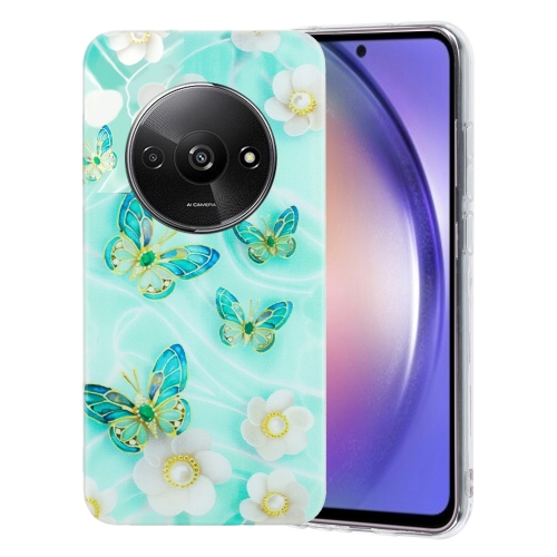 

For Xiaomi Redmi A3 Colorful Painting Pattern TPU Phone Case(Butterflies)