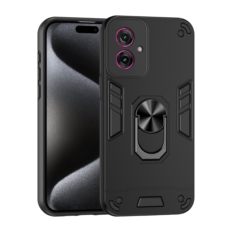 Huzhide For Motorola Moto G55 Case With Slide Camera Protection Cover, Heavy Duty Military Grade Slim Cover Soft TPU Hard PC Shockproof Phone Case For