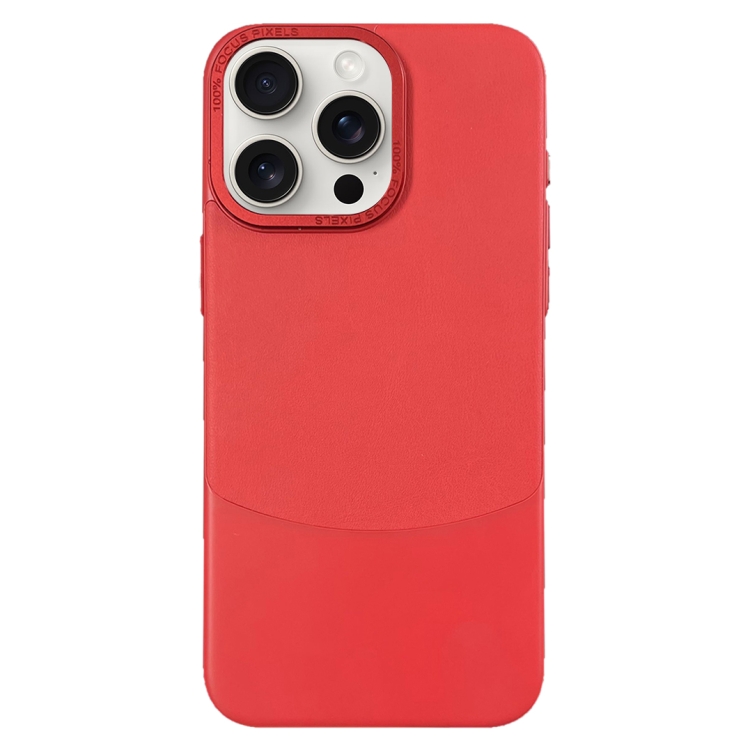 

For iPhone 15 Pro Napa Texture PC + Leather Phone Case(Red)