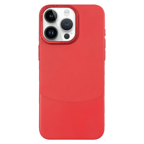 For iPhone 14 Pro Max Napa Texture PC + Leather Phone Case(Red)