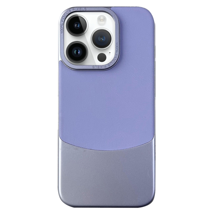 

For iPhone 13 Pro Napa Texture PC + Leather Phone Case(Light Purple)