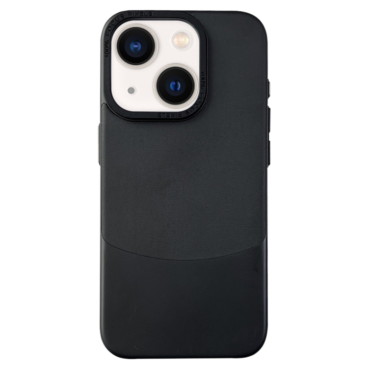

For iPhone 13 Napa Texture PC + Leather Phone Case(Black)