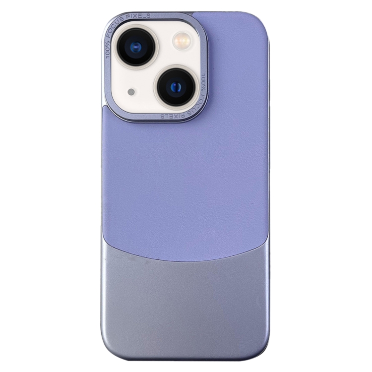 

For iPhone 13 Napa Texture PC + Leather Phone Case(Light Purple)
