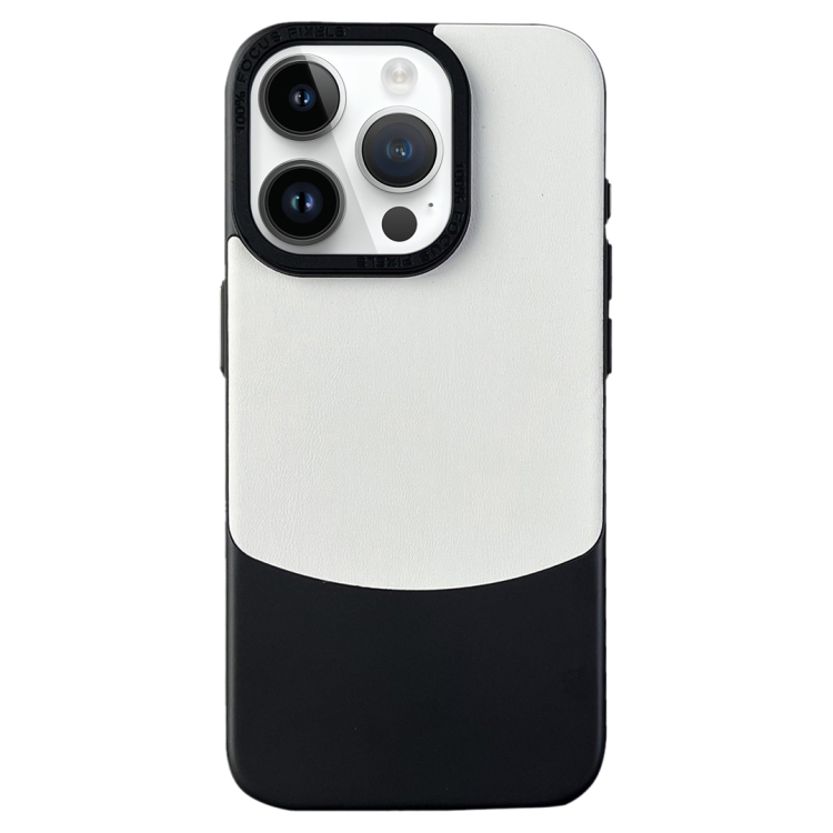 

For iPhone 12 Pro Max Napa Texture PC + Leather Phone Case(Panda Black)