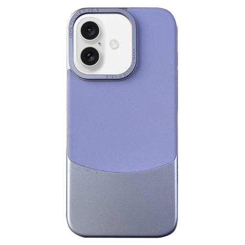 

For iPhone 16 Napa Texture PC + Leather Phone Case(Light Purple)