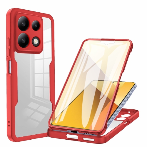 

For Xiaomi Redmi Note 13 5G Acrylic + TPU 360 Degrees Full Coverage Phone Case(Red)