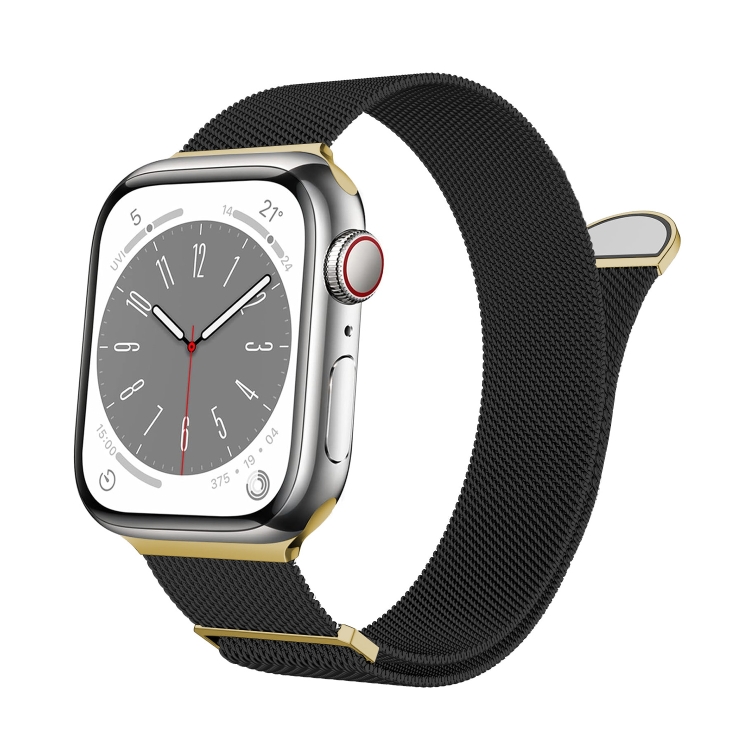Gold Milanese Loop Black Watch Gold Band Buy Apple Watch Series 10