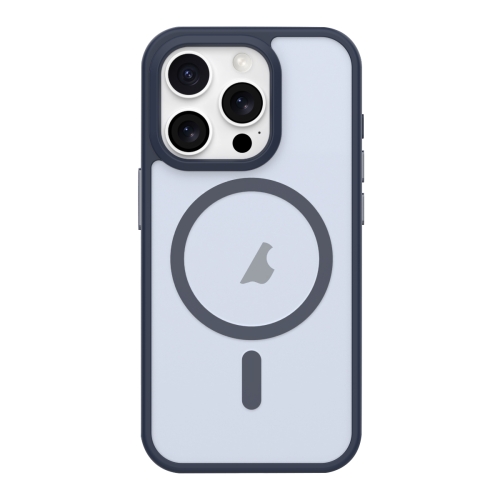 

For iPhone 14 Pro Metal Button Skin Feel Matte MagSafe Shockproof Phone Case(Lavender Grey)