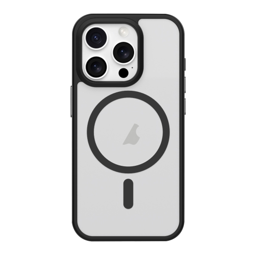 

For iPhone 13 Pro Metal Button Skin Feel Matte MagSafe Shockproof Phone Case(Black)
