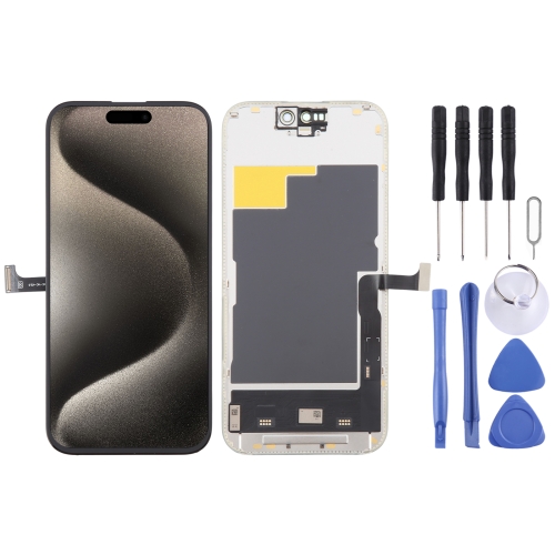 

For iPhone 15 Pro Soft DD OLED LCD Screen with Digitizer Full Assembly, Remove IC Need Professional Repair