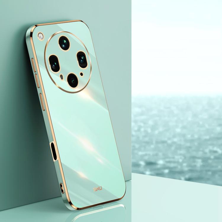 

For OPPO Find X8 Ultra XINLI Straight Edge 6D Electroplate TPU Phone Case(Mint Green)