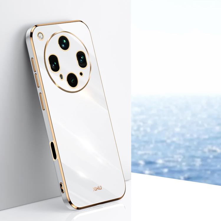 

For OPPO Find X8 Ultra XINLI Straight Edge 6D Electroplate TPU Phone Case(White)