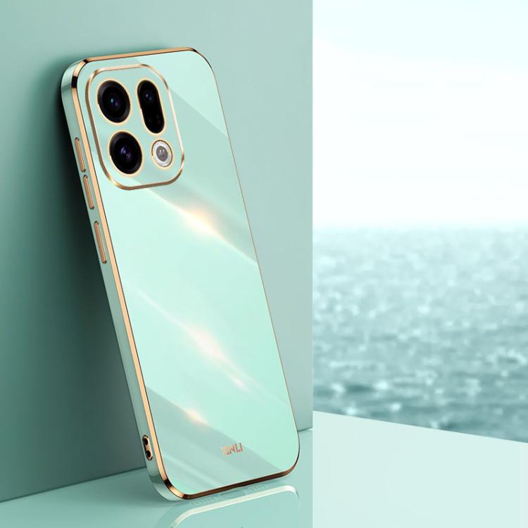 

For OPPO Find X9 5G XINLI Straight Edge 6D Electroplate TPU Phone Case(Mint Green)