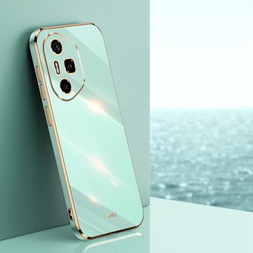 

For Honor 300 Pro XINLI Straight 6D Plating Gold Edge TPU Phone Case(Mint Green)